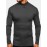 Mens Solid Color High Neck Plain Basics Long Sleeve T-Shirts